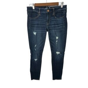 American Eagle AE Jeggings Jeans Women's SZ 8 Med Blue Wash Stretch‎ 7996